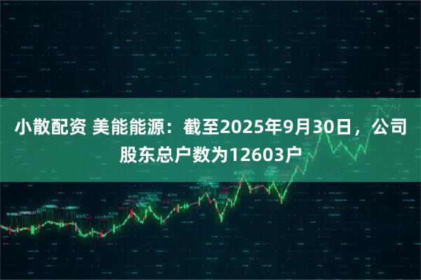 小散配资 美能能源：截至2025年9月30日，公司股东总户数为12603户